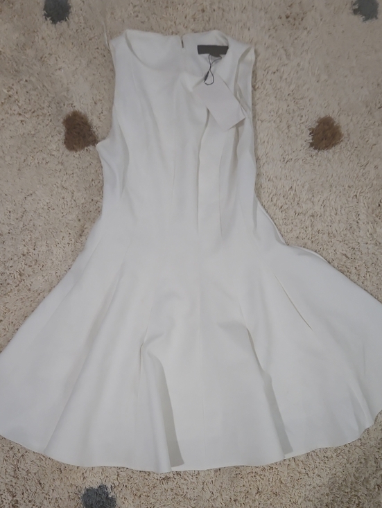 Zara Dresses & Skirts - Zara White Sleeveless Flared Mini Dress
